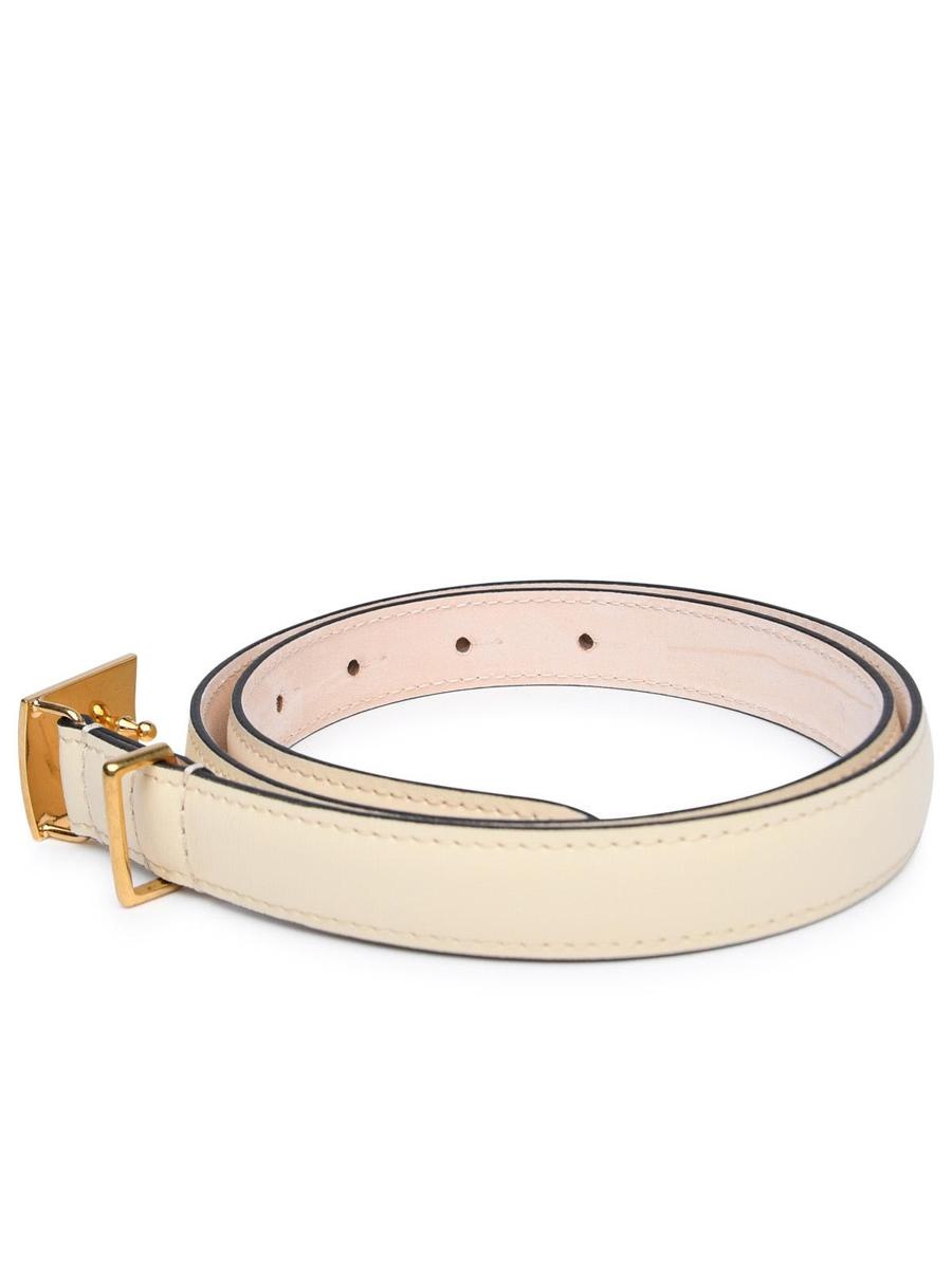 ISABEL MARANT ÉTOILE 'LOWELL' CREAM COWHIDE BELT - 2