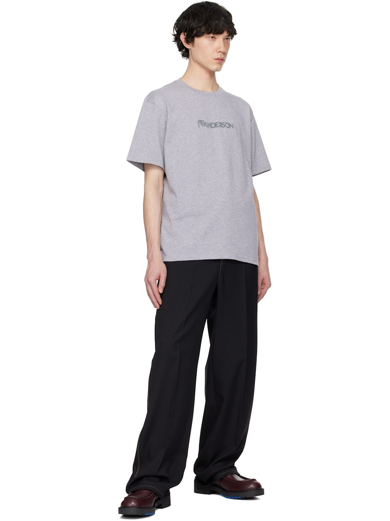 JW Anderson Gray Logo Embroidery T-shirt outlook