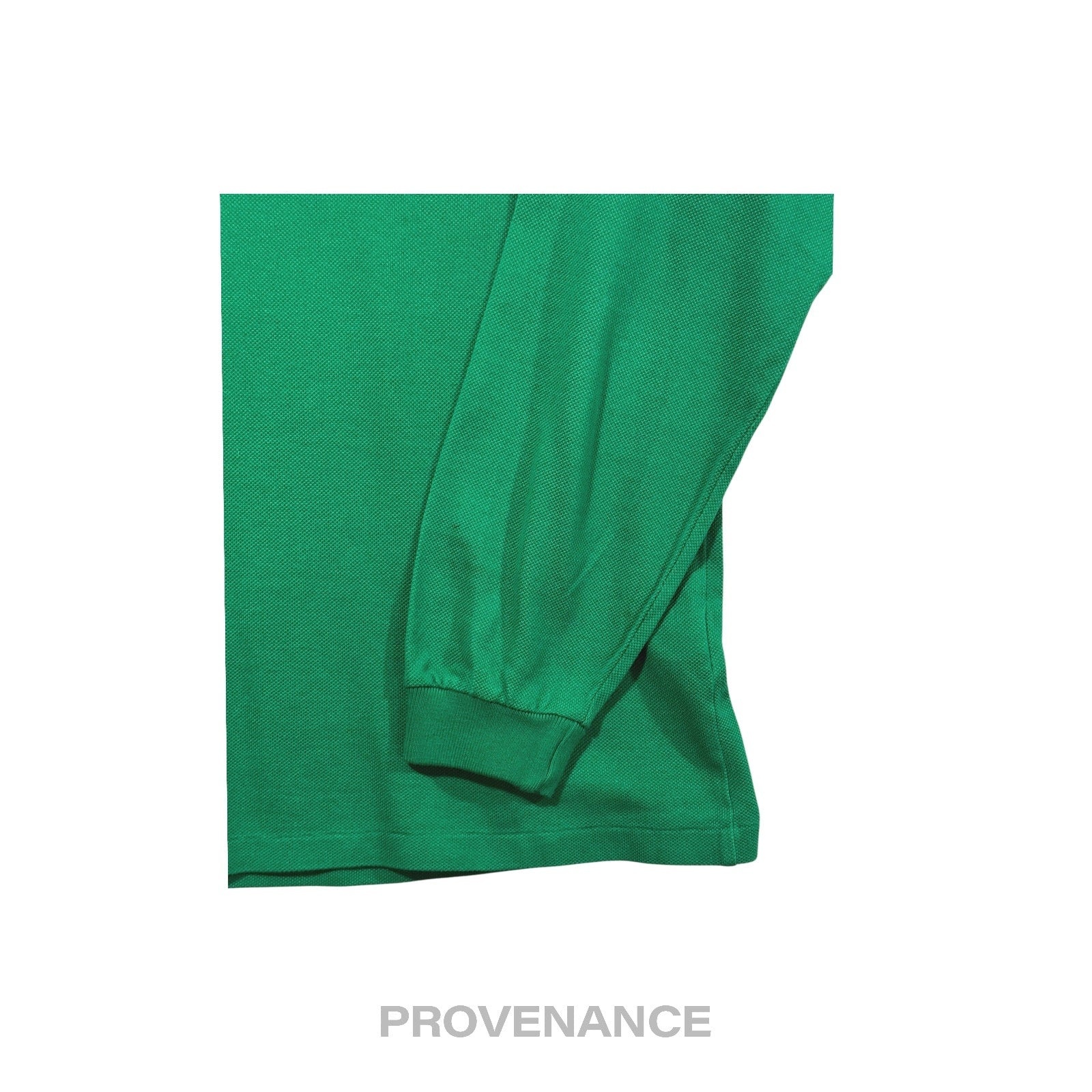 Balenciaga Sports Pique Polo Shirt - Green Embroidered M - 8