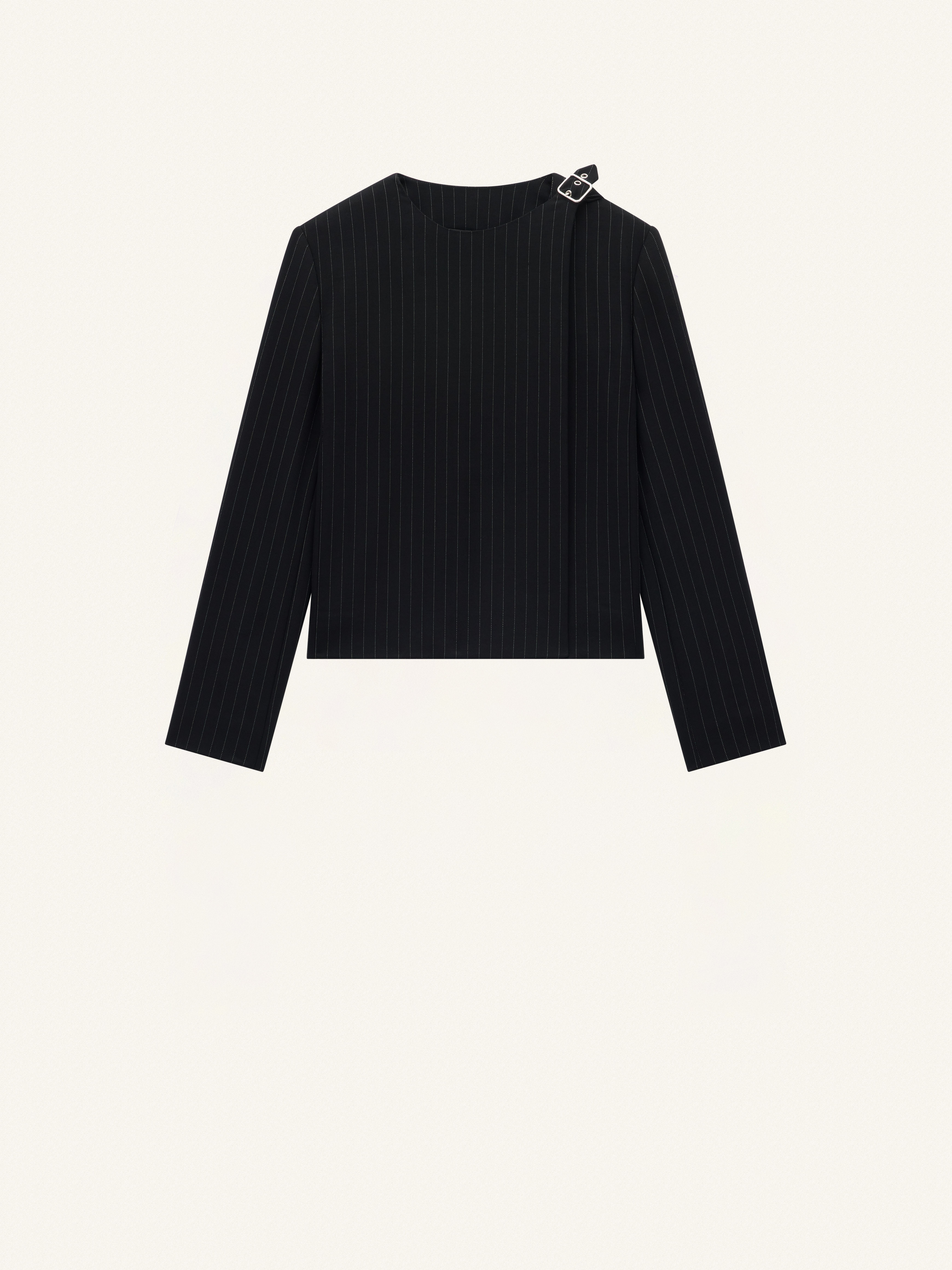 BUCKLE TAILORED PINSTRIPE JACKET - 1