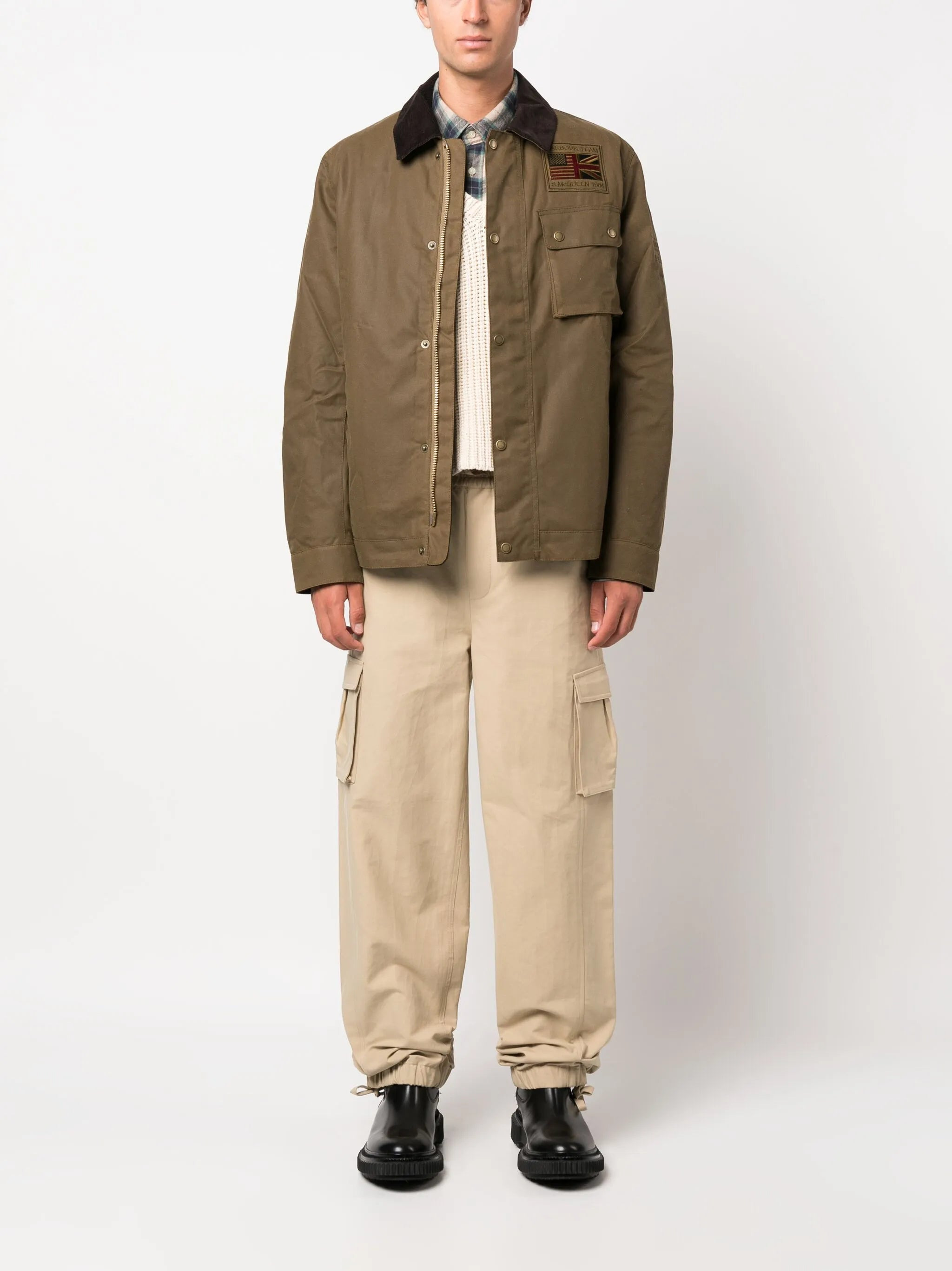 Barbour Logo-patch Cotton Shirt Jacket - 3
