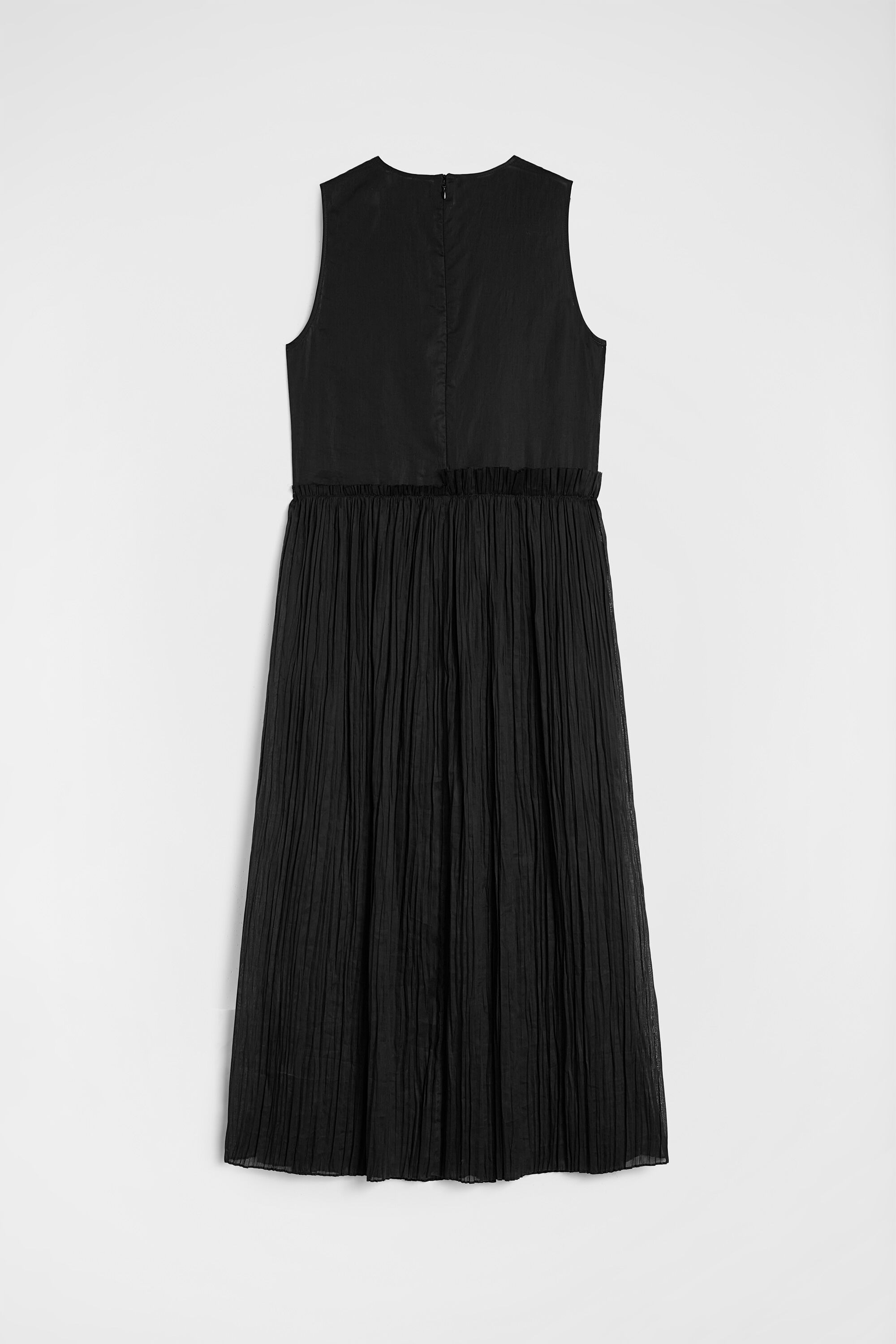 Cotton Muslin Pleated Dress - 4