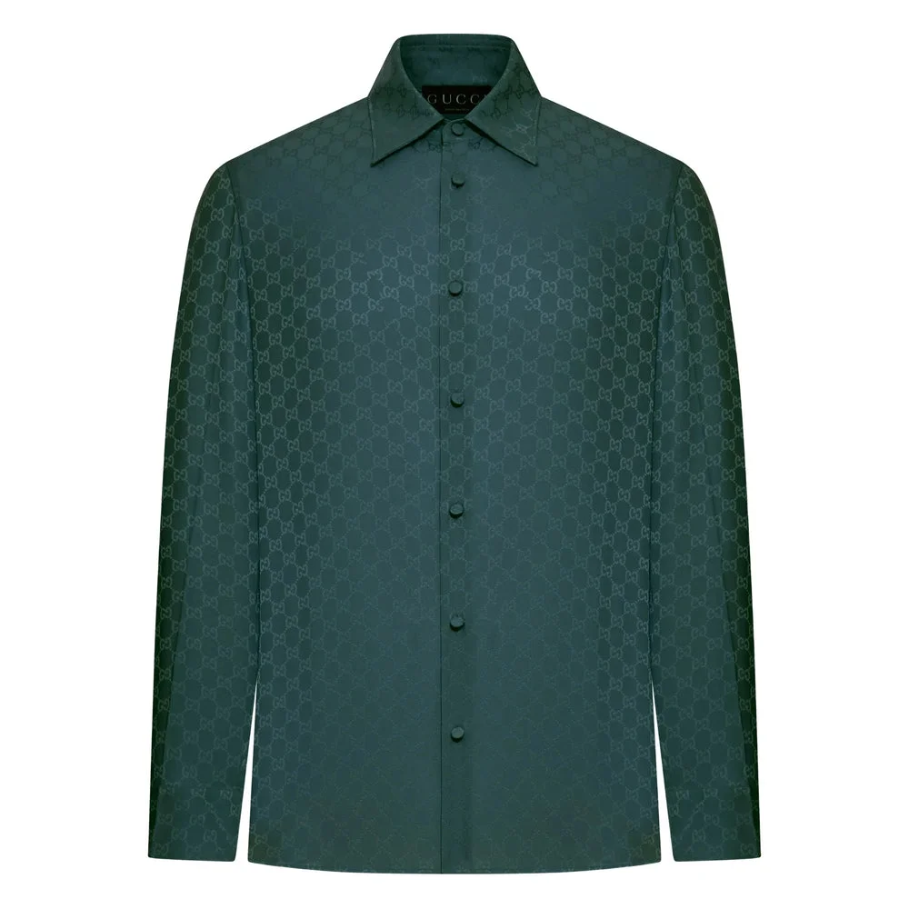 Gucci Green Shirts Men - 1