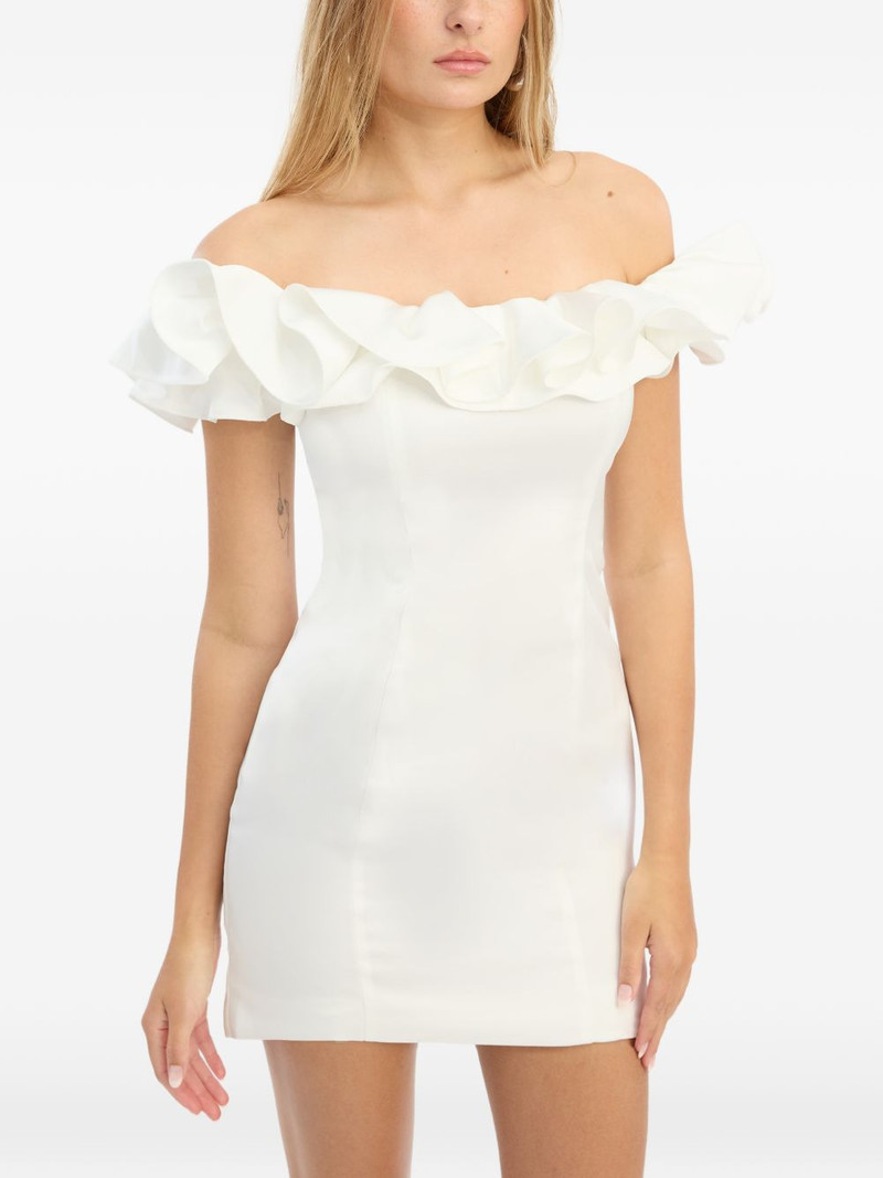 ruffle satin mini dress 4