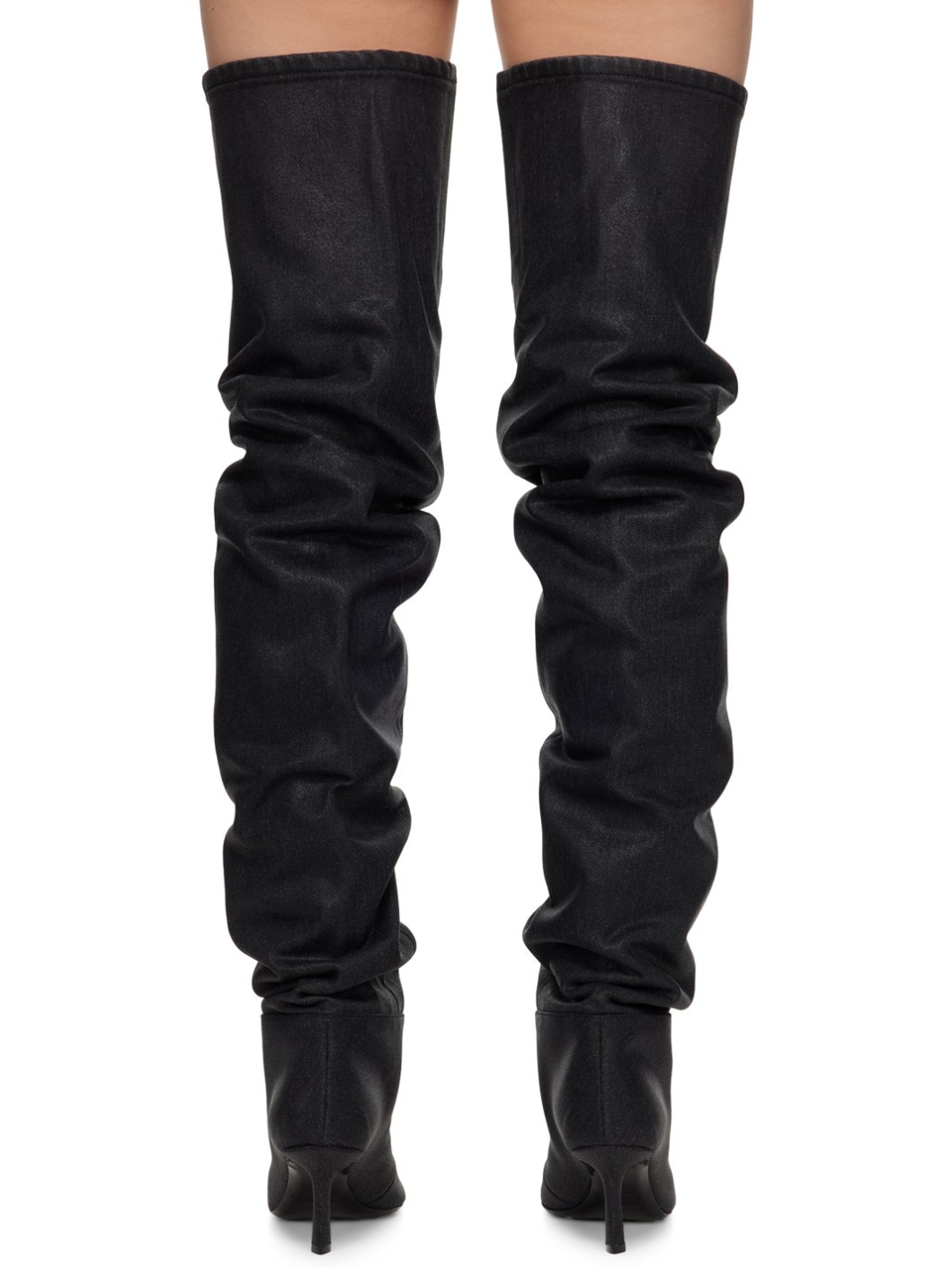 Gray Viola Denim Boots - 2
