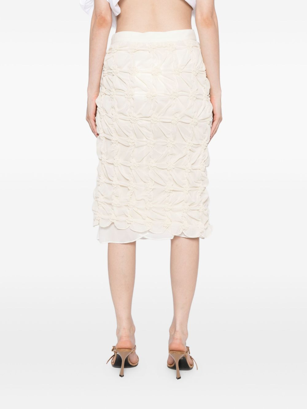 scrunched chiffon skirt - 4