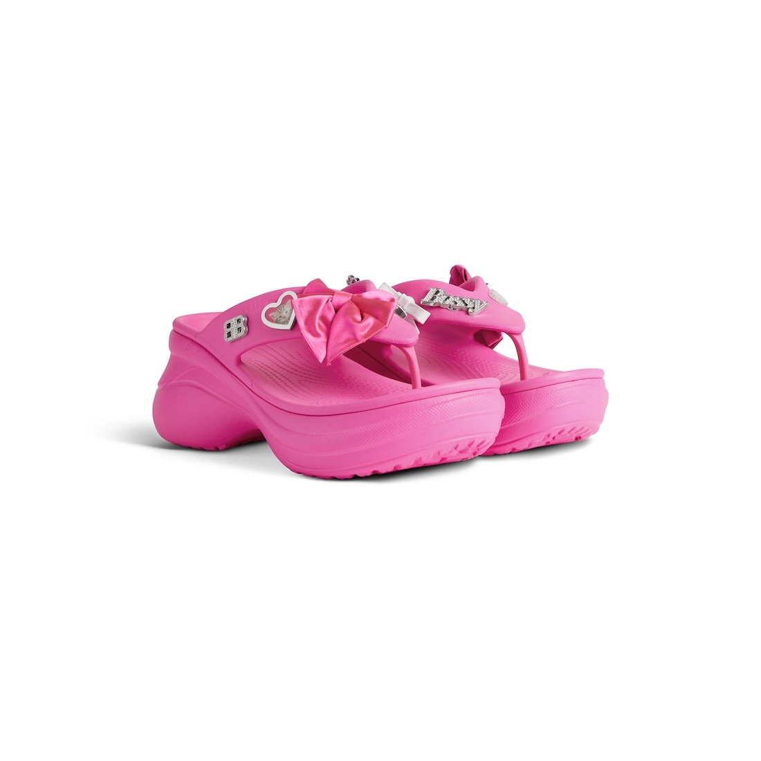 Women's Crocs™ Thong Jibbitz™ in Glossy Pink - 2