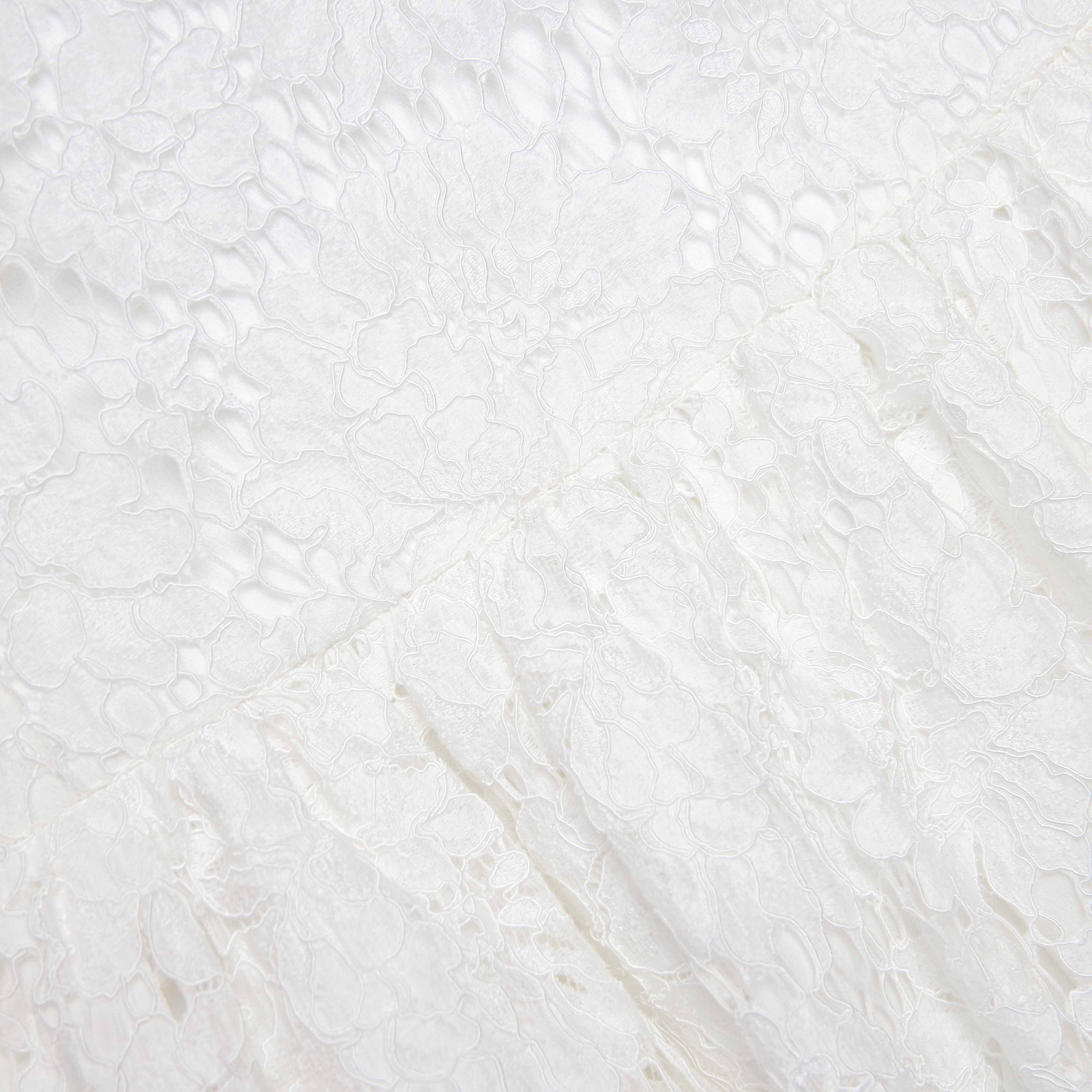 White Floral Lace Mini Dress - 5