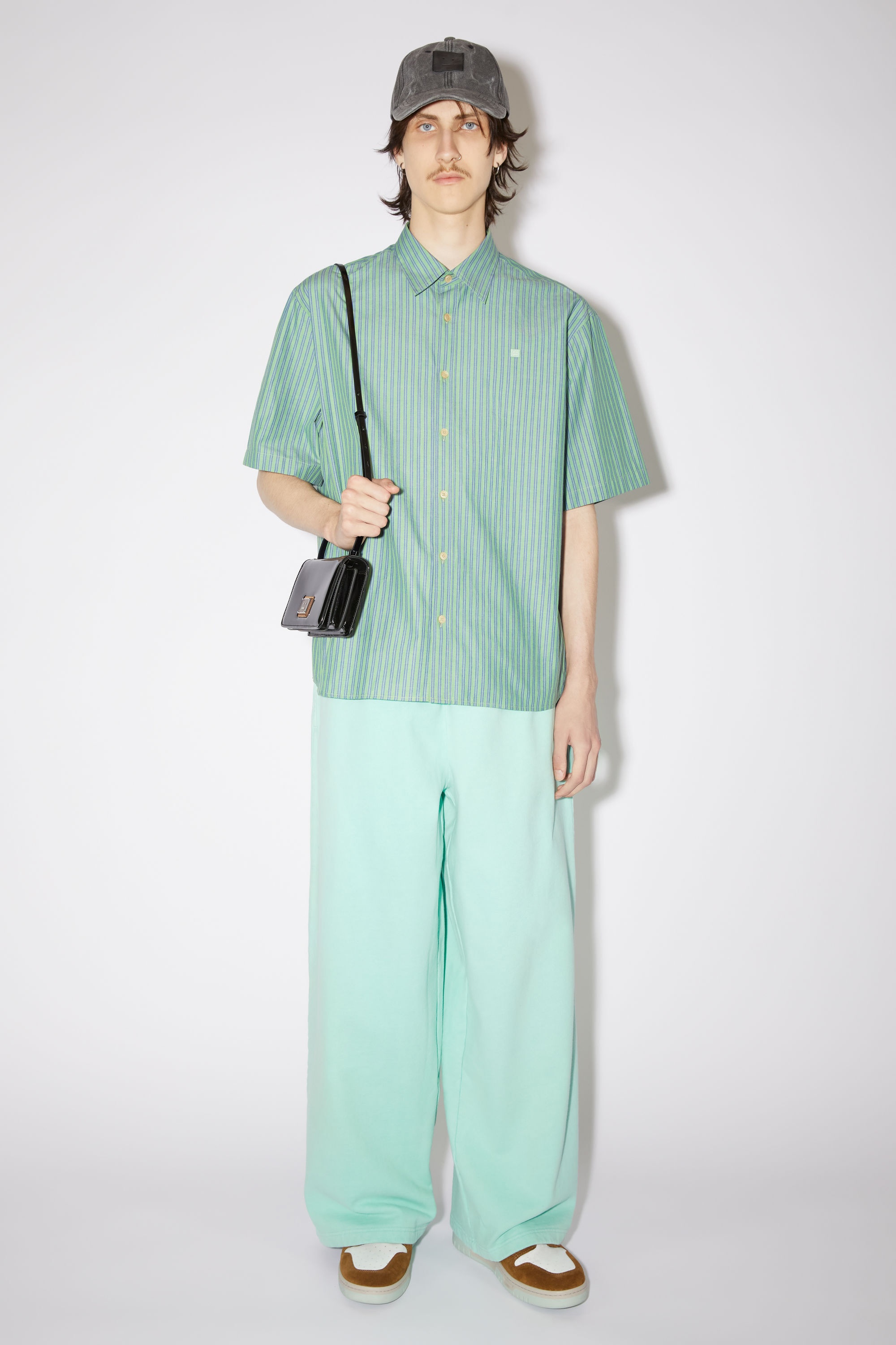 Short sleeve button-up shirt - Jade green/blue - 2