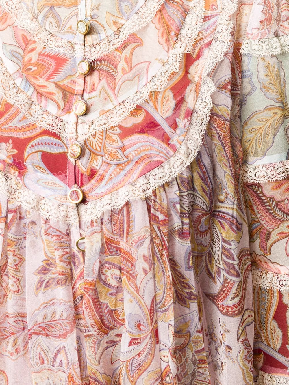 ruffled floral silk shirt - 5