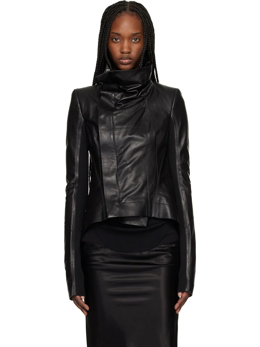 Black Temple Naska Leather Jacket - 1