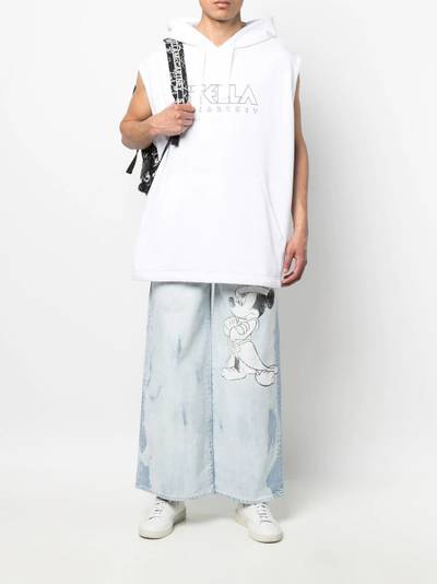 Stella McCartney logo-print oversized sleeveless hoodie outlook