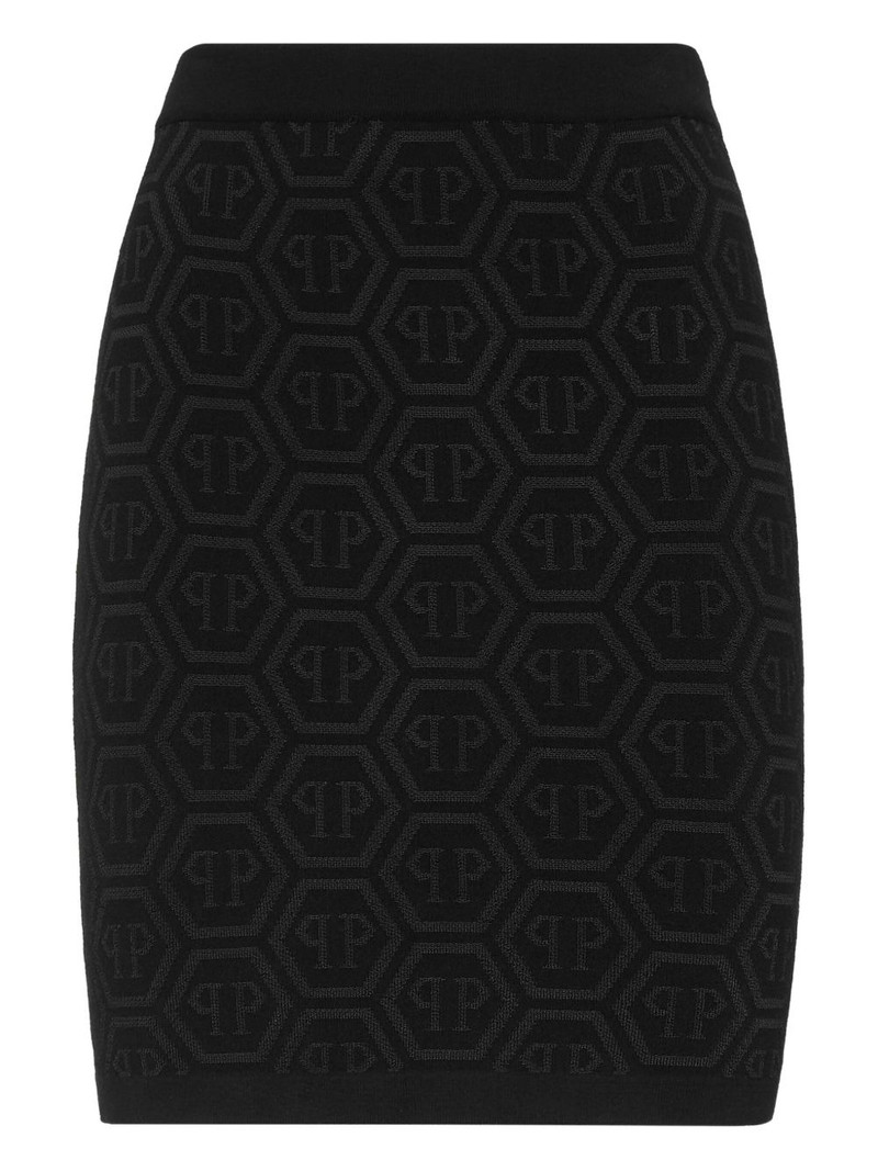 jacquard-monogram mini skirt 1