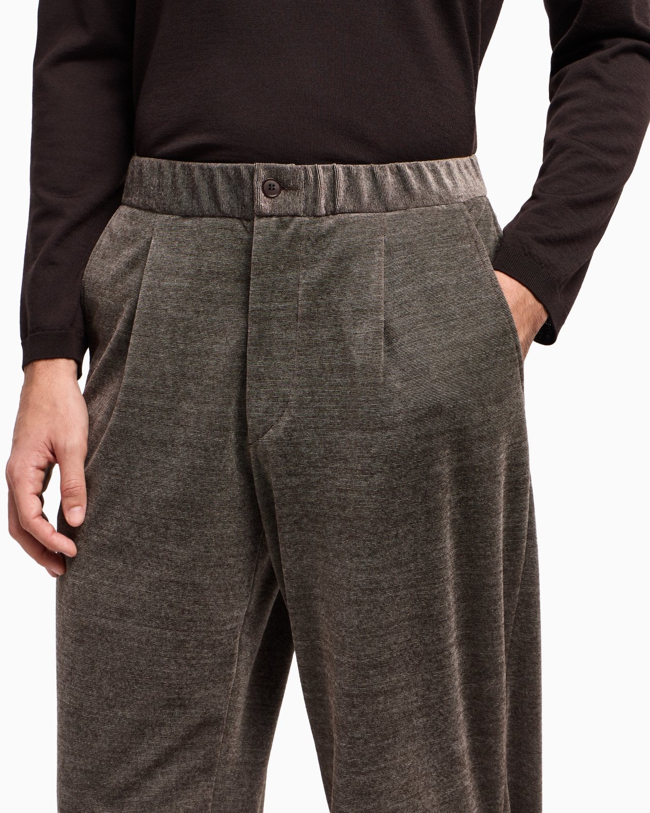 ASV SINGLE-PLEAT TROUSERS IN MILLERAIES COTTON JERSEY - 5