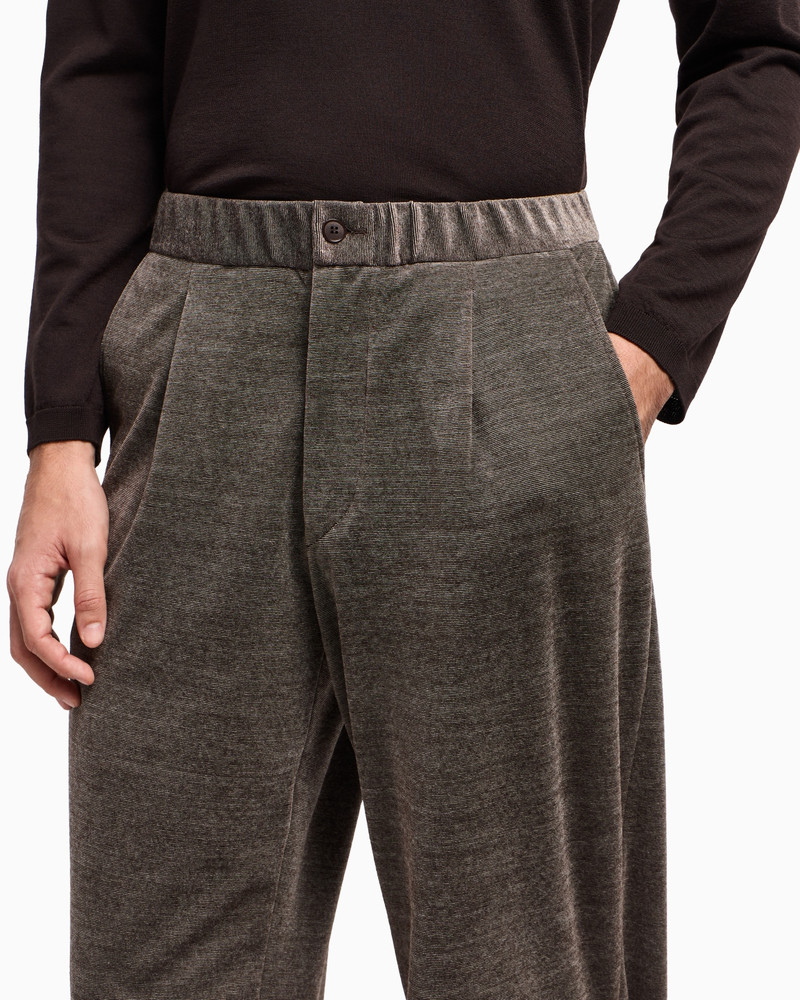 ASV SINGLE-PLEAT TROUSERS IN MILLERAIES COTTON JERSEY 5