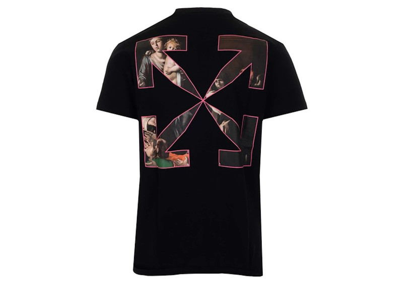 Off-White OFF-WHITE Slim Fit Caravaggio Painting T-shirt Black outlook
