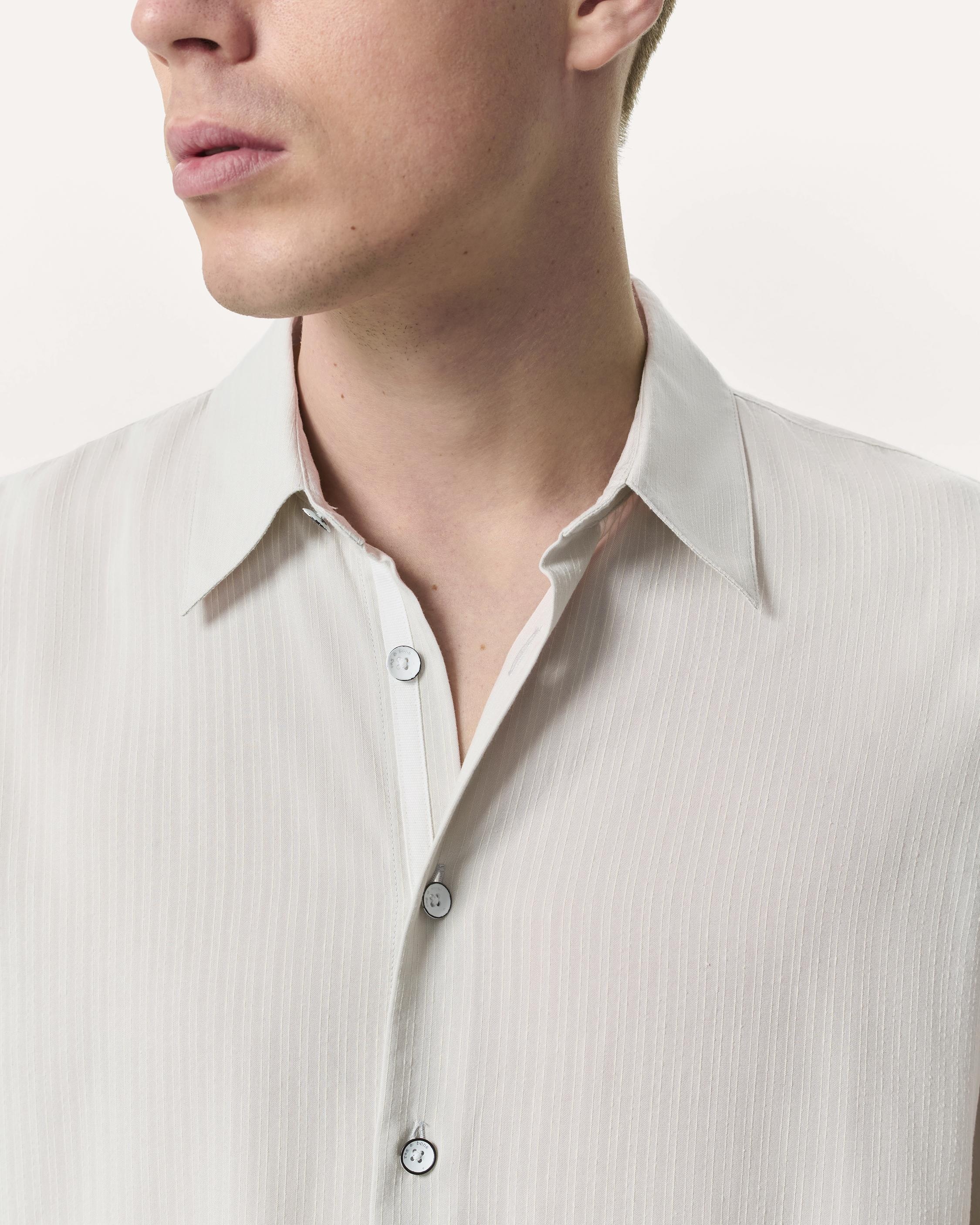 Relaxed Fit Dalton Dobby Striped Shirt - 3