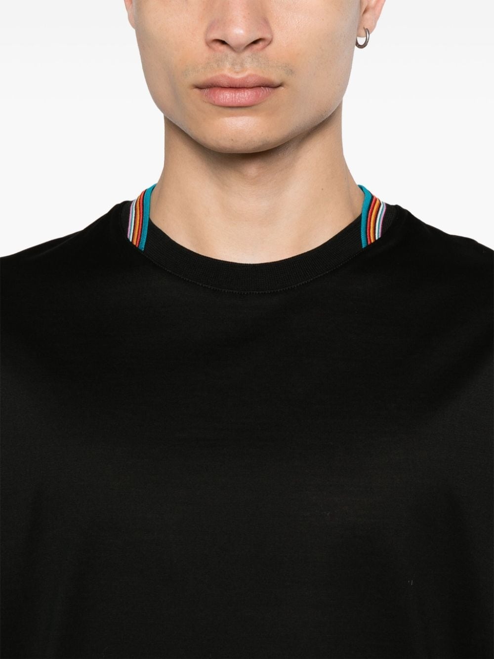 Artist-stripe detailed T-shirt - 5