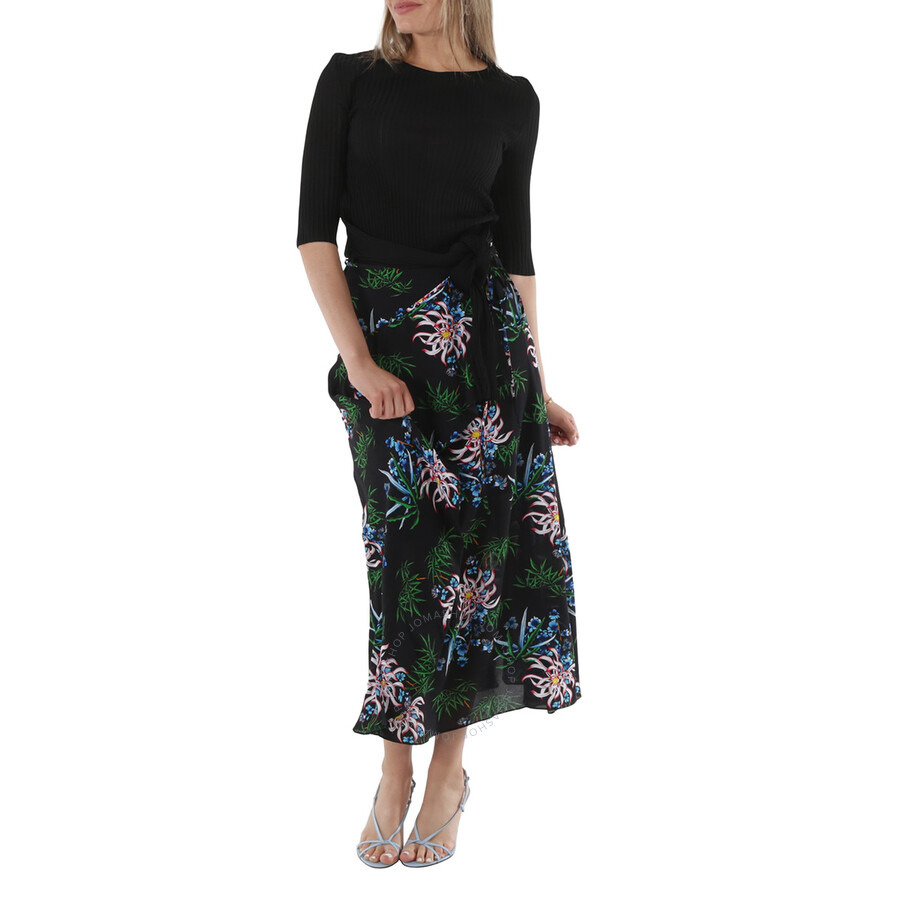 Atlein Ladies Black Front Knot Top - 6