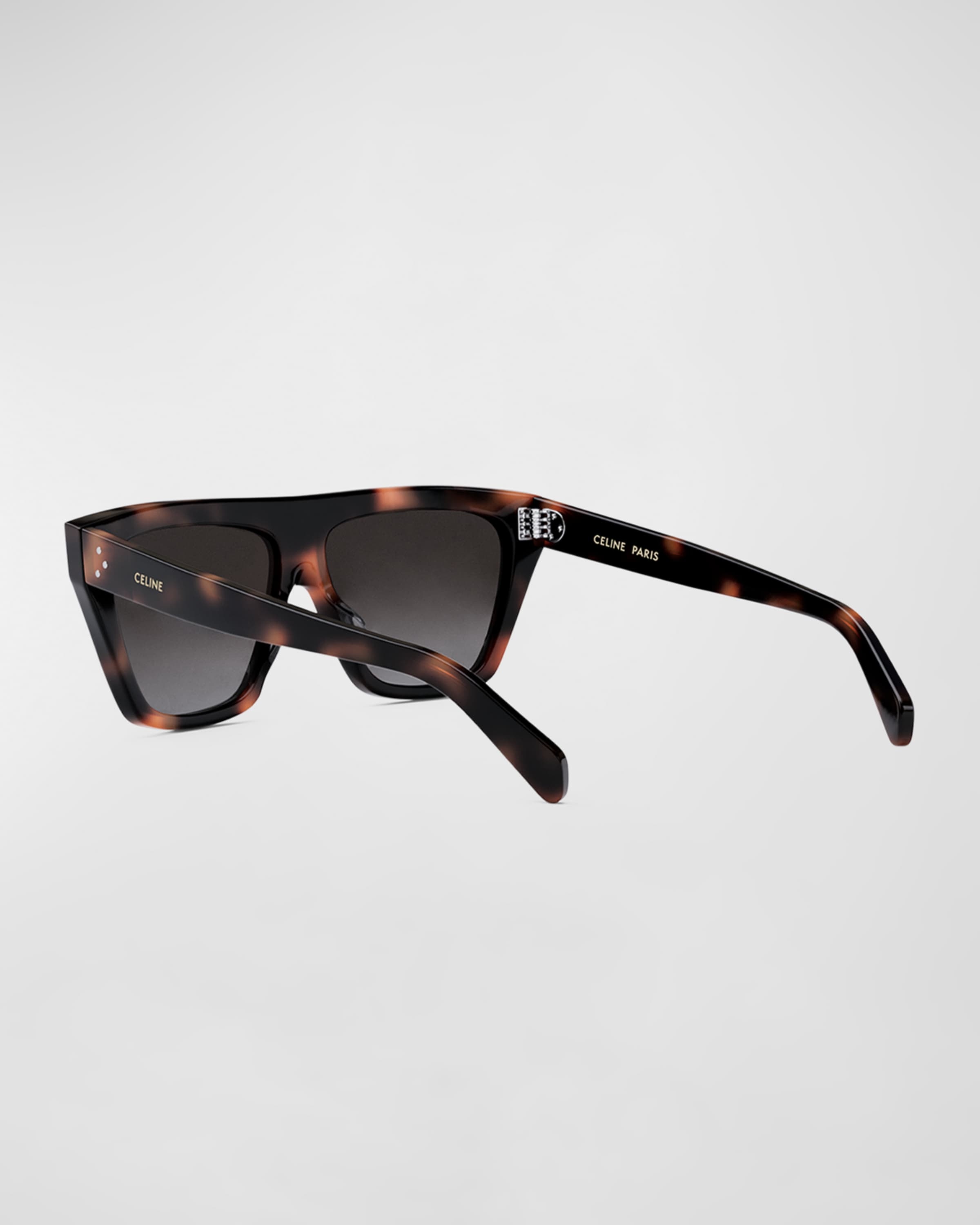 Logo Flat-Top Square Acetate Sunglasses - 2