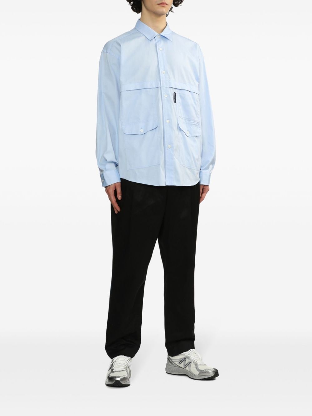 quilted-panel shirt - 2