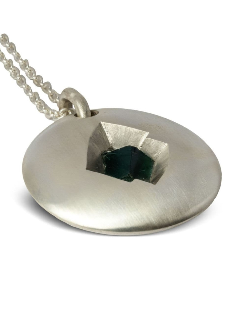 Parts of Four Disk fluorite pendant necklace outlook