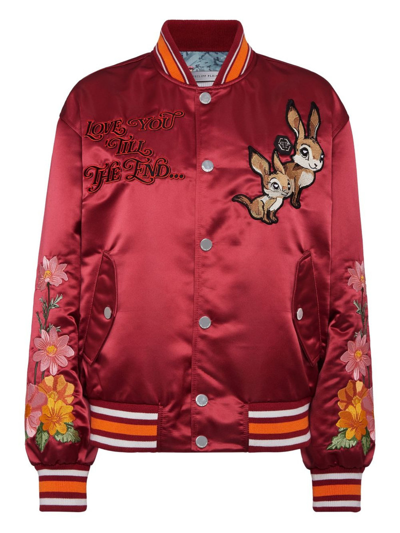 embroidered satin bomber jacket 1