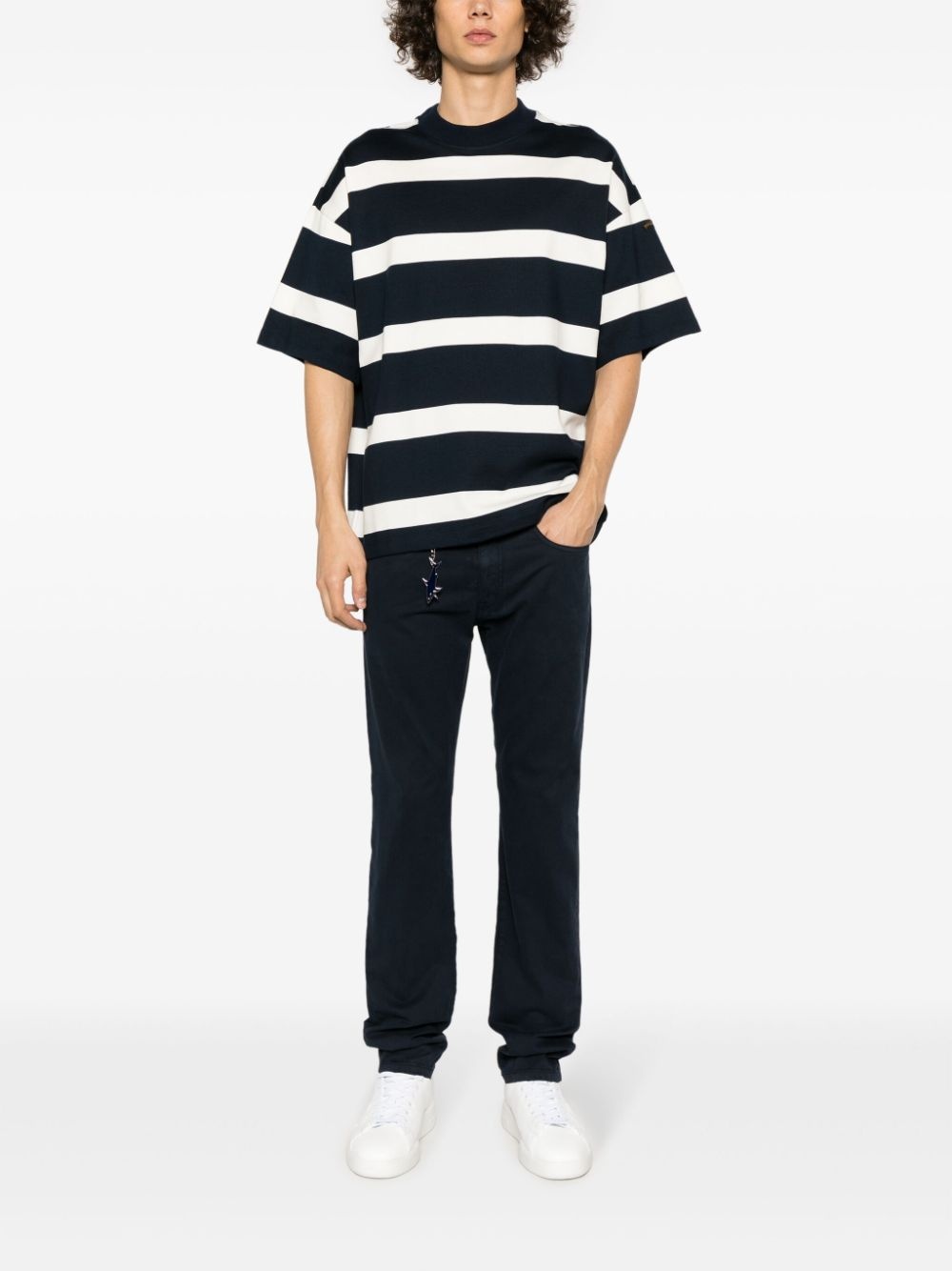 logo-charm twill chinos - 2