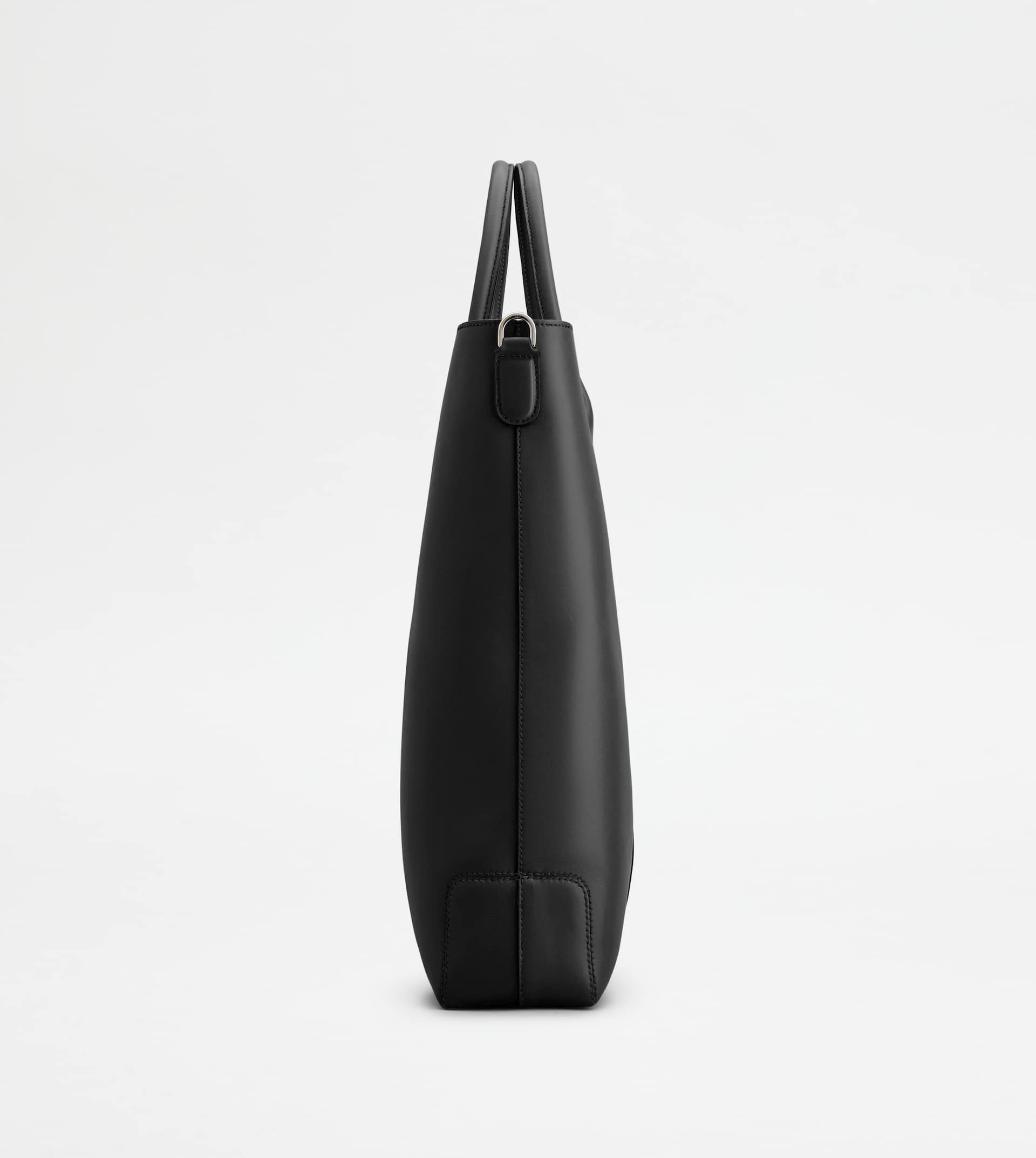 TOD'S DI BAG TOTE BAG IN LEATHER E SHEARLING MEDIUM - BLACK - 2