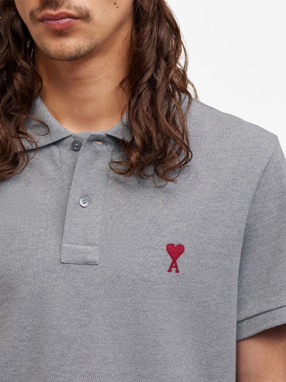 logo-embroidered cotton polo shirt - 6