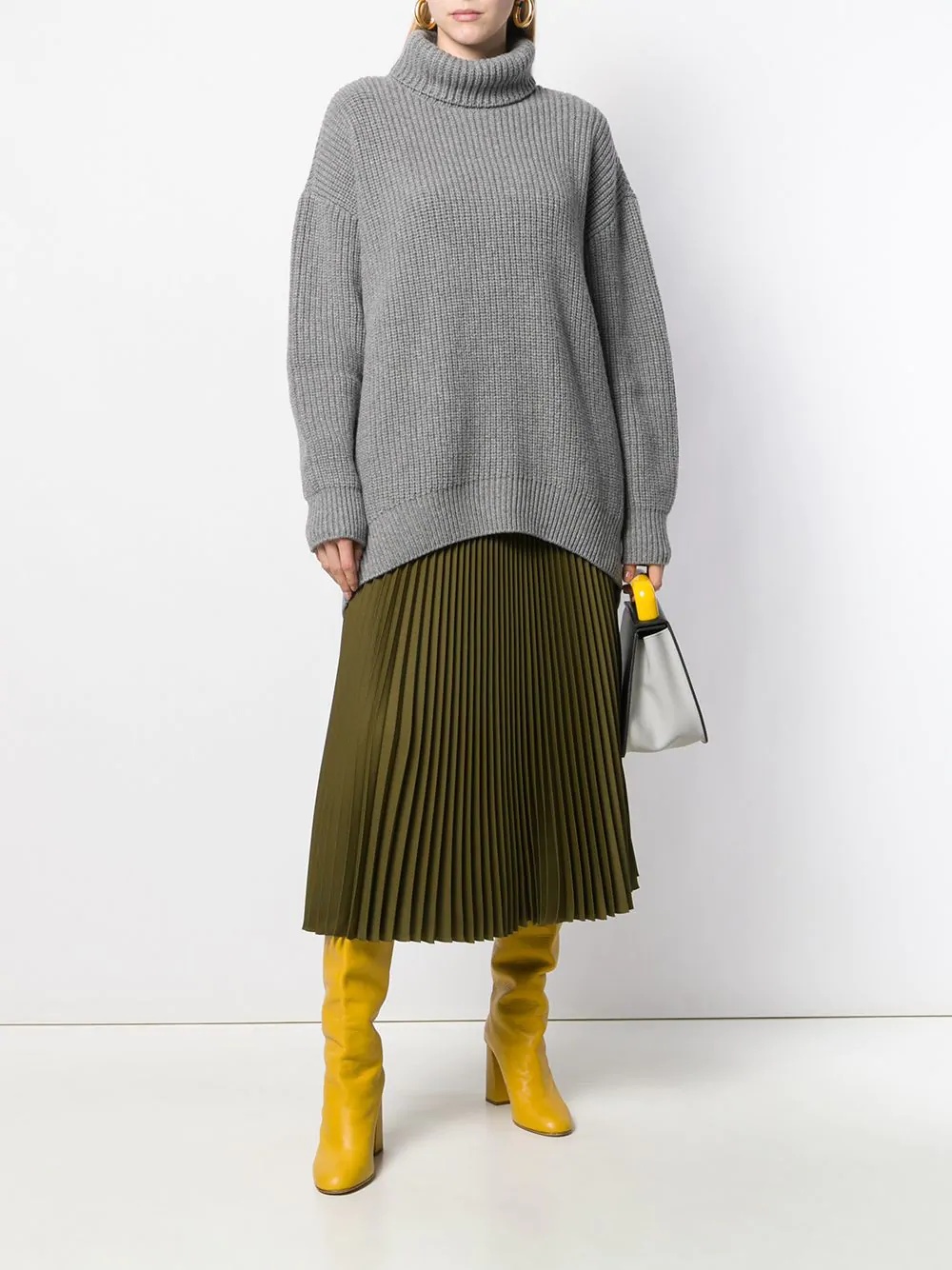 oversized funnel-neck jumper - 2