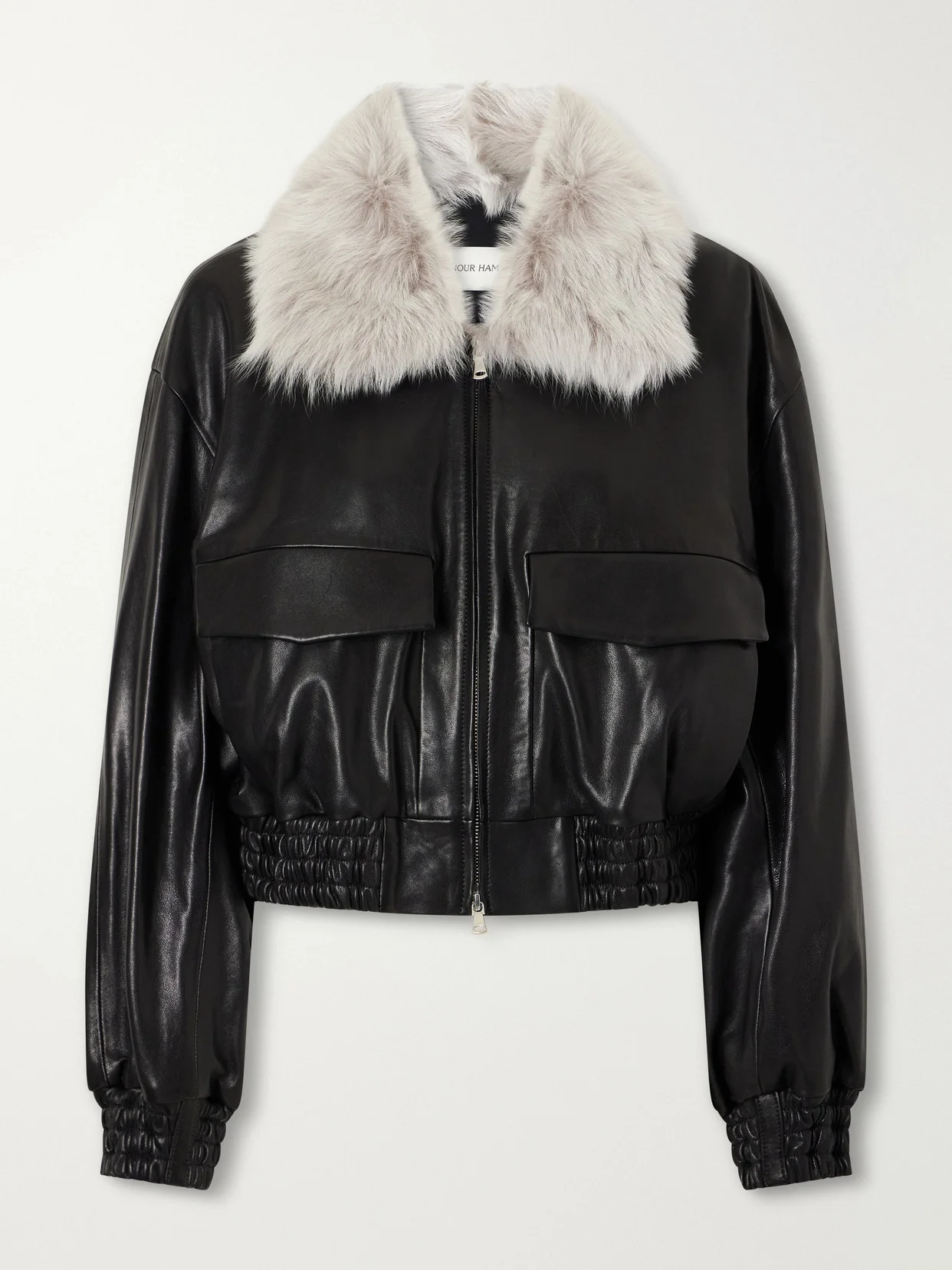 Ellery Shearling-trimmed Leather Jacket - 1