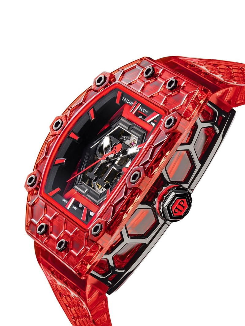 PHILIPP PLEIN Crypto King Hexagon Red Phantom 55mm outlook