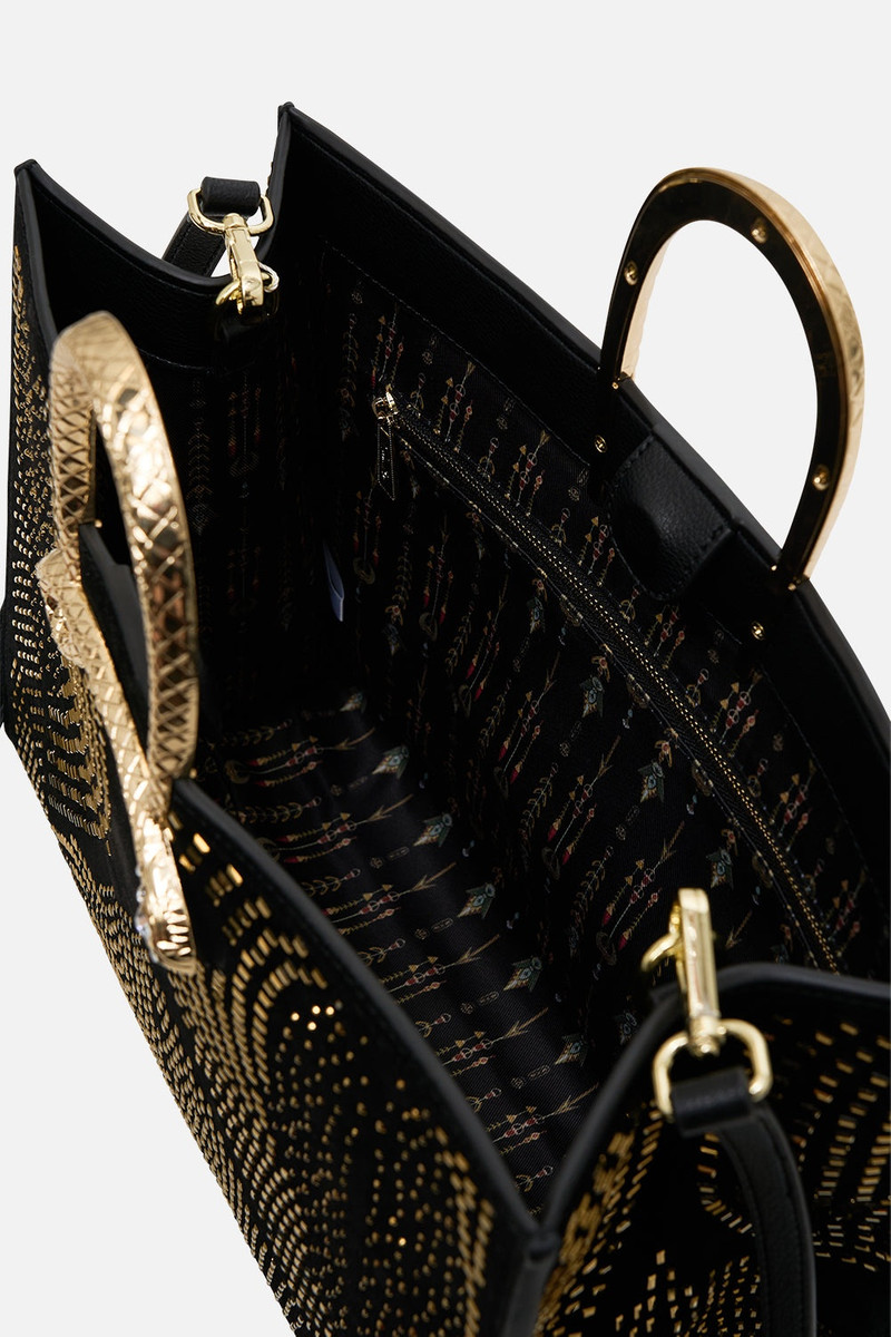 EAST WEST TOTE WITH SNAKE HANDLE 5