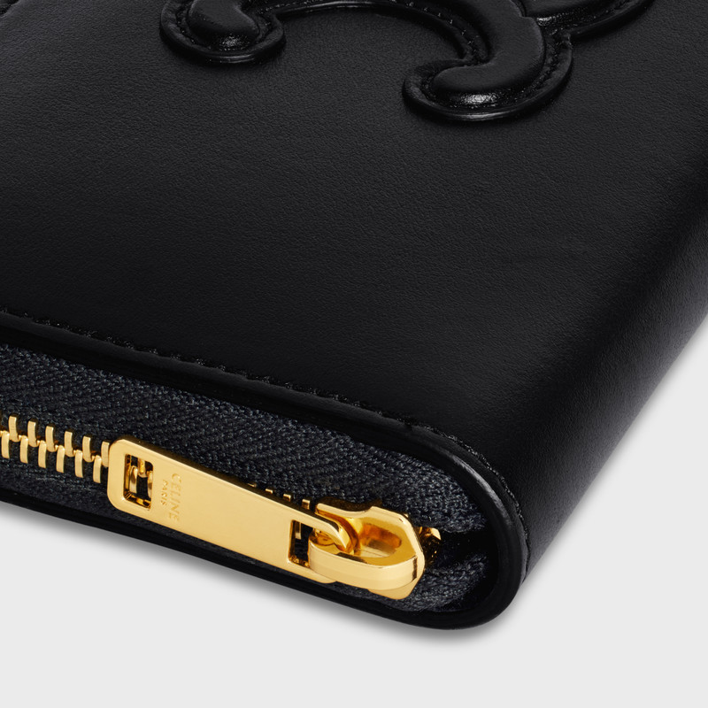 LARGE ZIPPED WALLET CUIR TRIOMPHE IN SMOOTH CALFSKIN 5