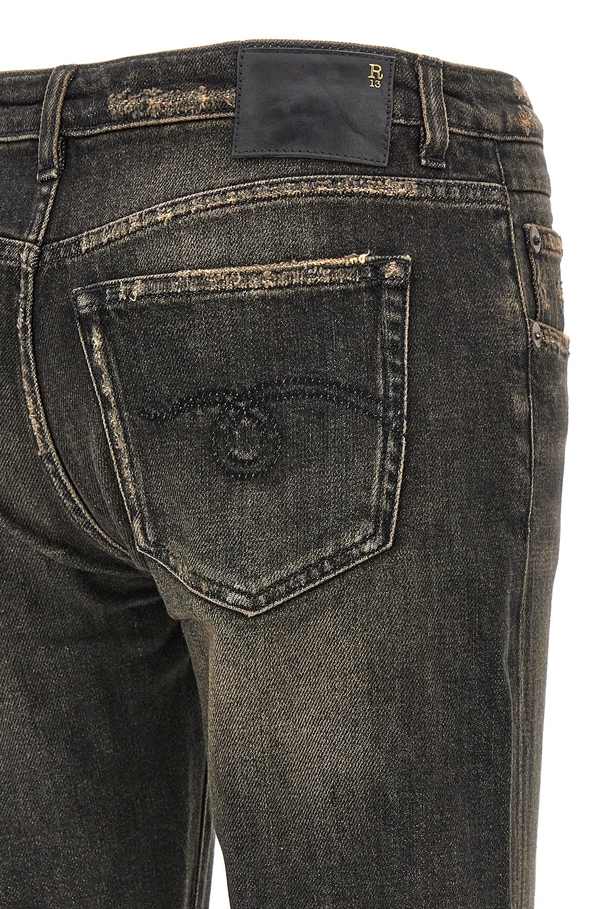 デニム・ジーパン R13 FW25 'Boy Straight' jeans (R13W0091D152A ABBEYBLACK) R13 Women's Boy Straight Jeans, Abbey Black, 29 at Amazon