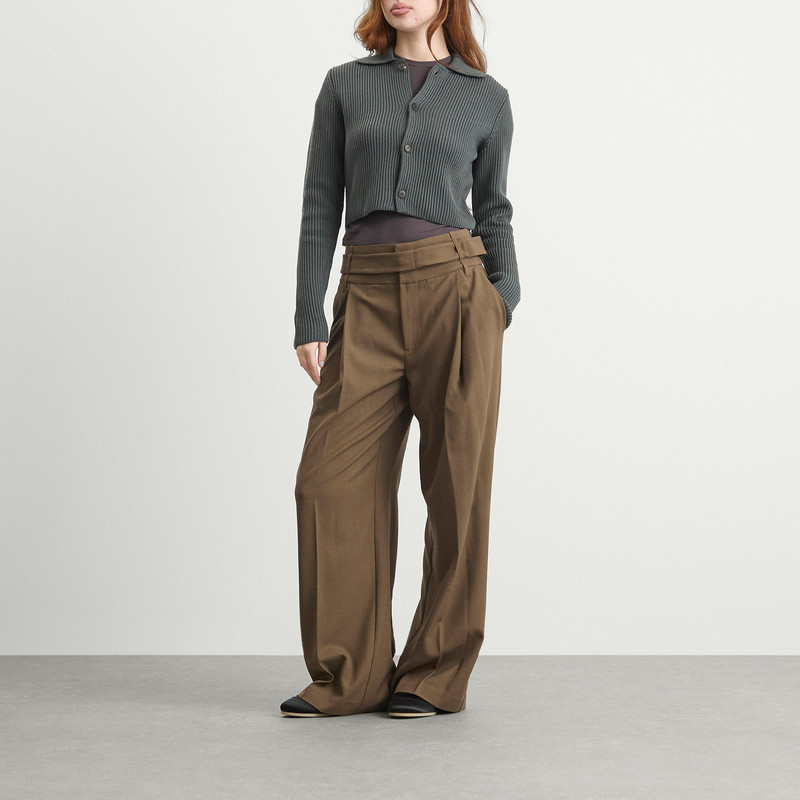 AURALEE Auralee Crop Knit Shirt Cardigan outlook