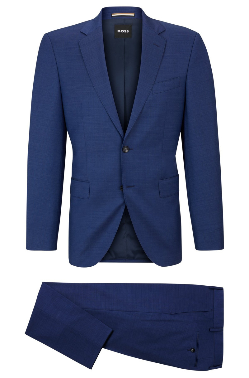 REGULAR-FIT SUIT IN A MICRO-PATTERNED WOOL BLEND 9