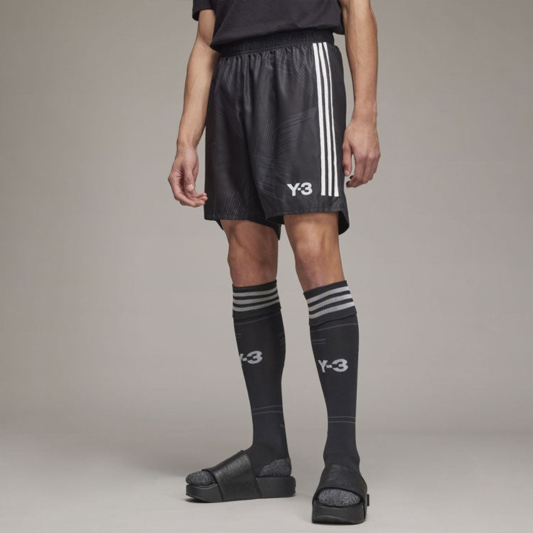 adidas x Y-3 Crossover real Madrid Stripe Logo Breathable Sports Training Shorts Black HI3979 - 5