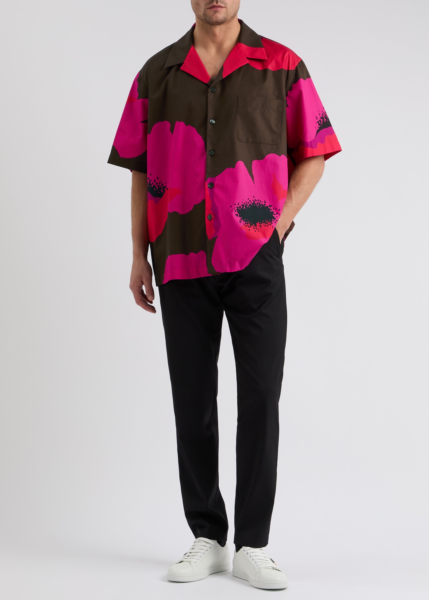 Floral-print cotton shirt - 4