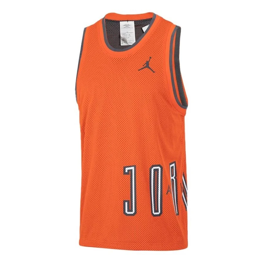 Air Jordan Sport Dna Logo Printing Reversible Breathable Basketball Sports Vest Orange DA7235-803 - 1