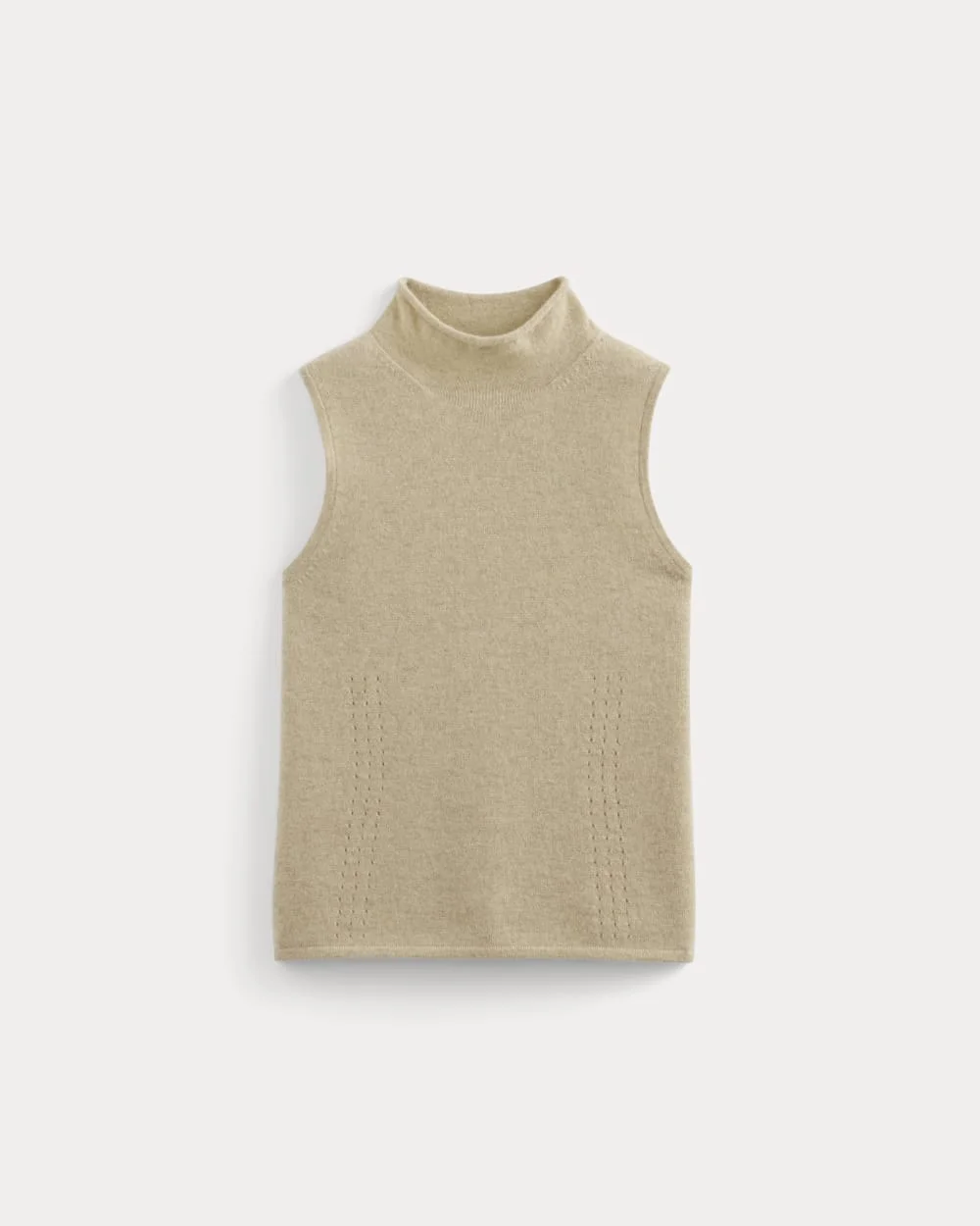 CASHMERE FUNNEL-NECK TANK - 1