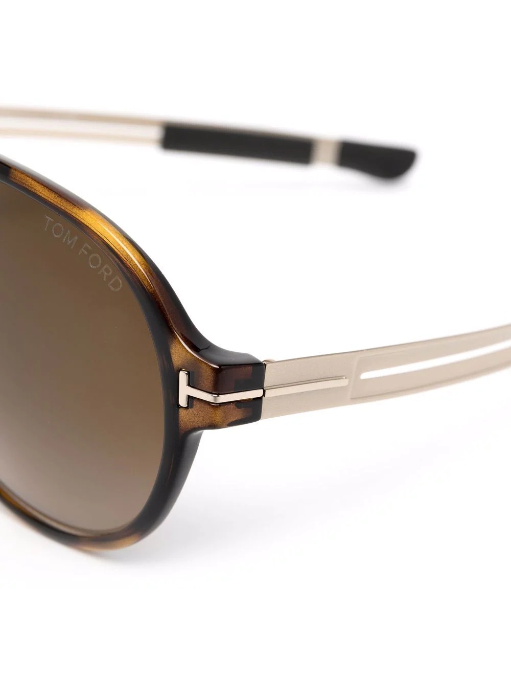 tortoiseshell aviator sunglasses - 3