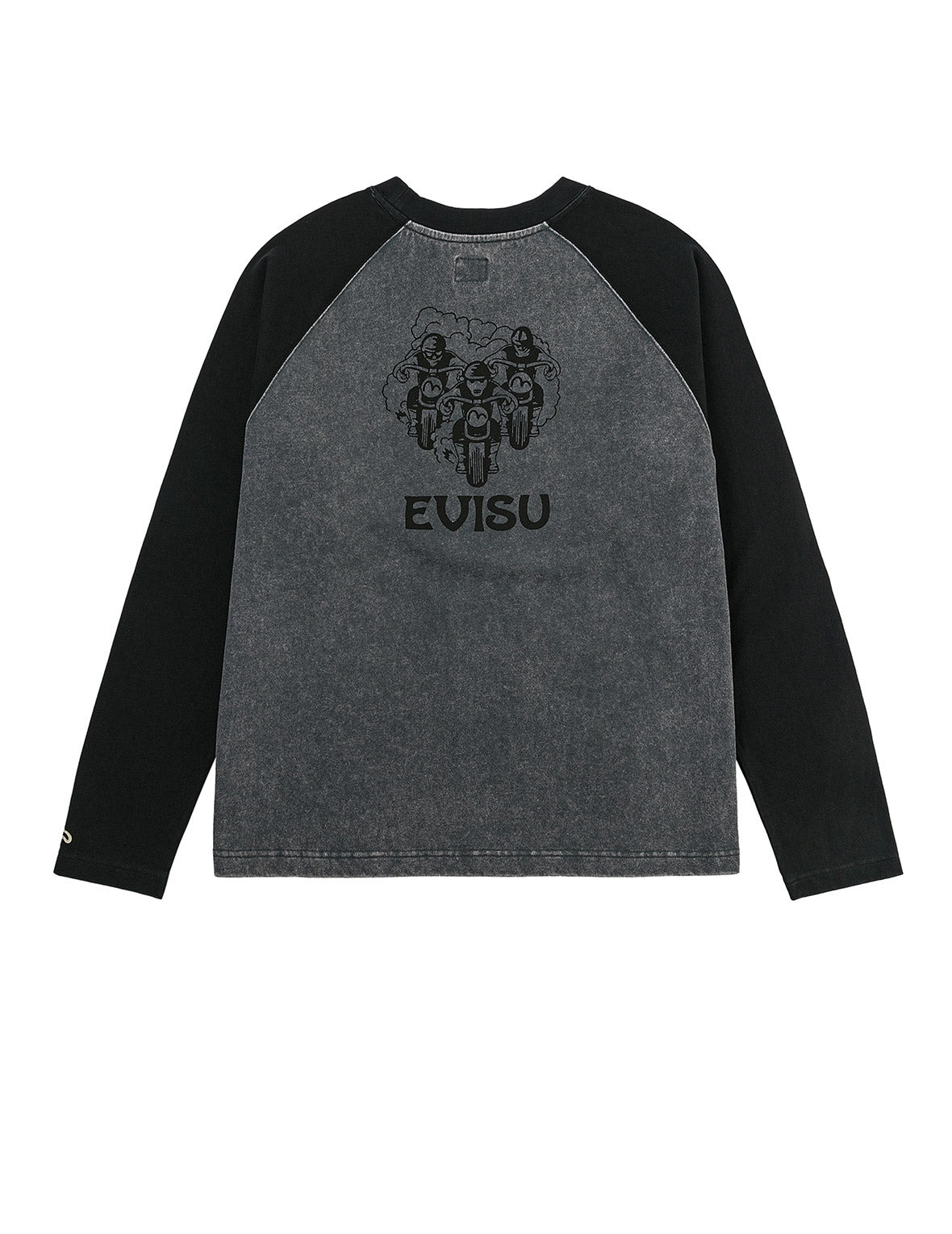 Retro Motocross Print Relax Fit Long-sleeve T-shirt - 12