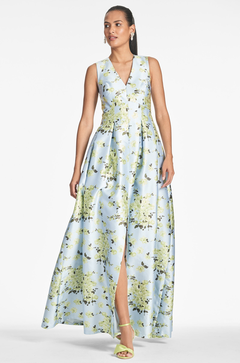 Brooke Gown - Sky Citrine Floral 3