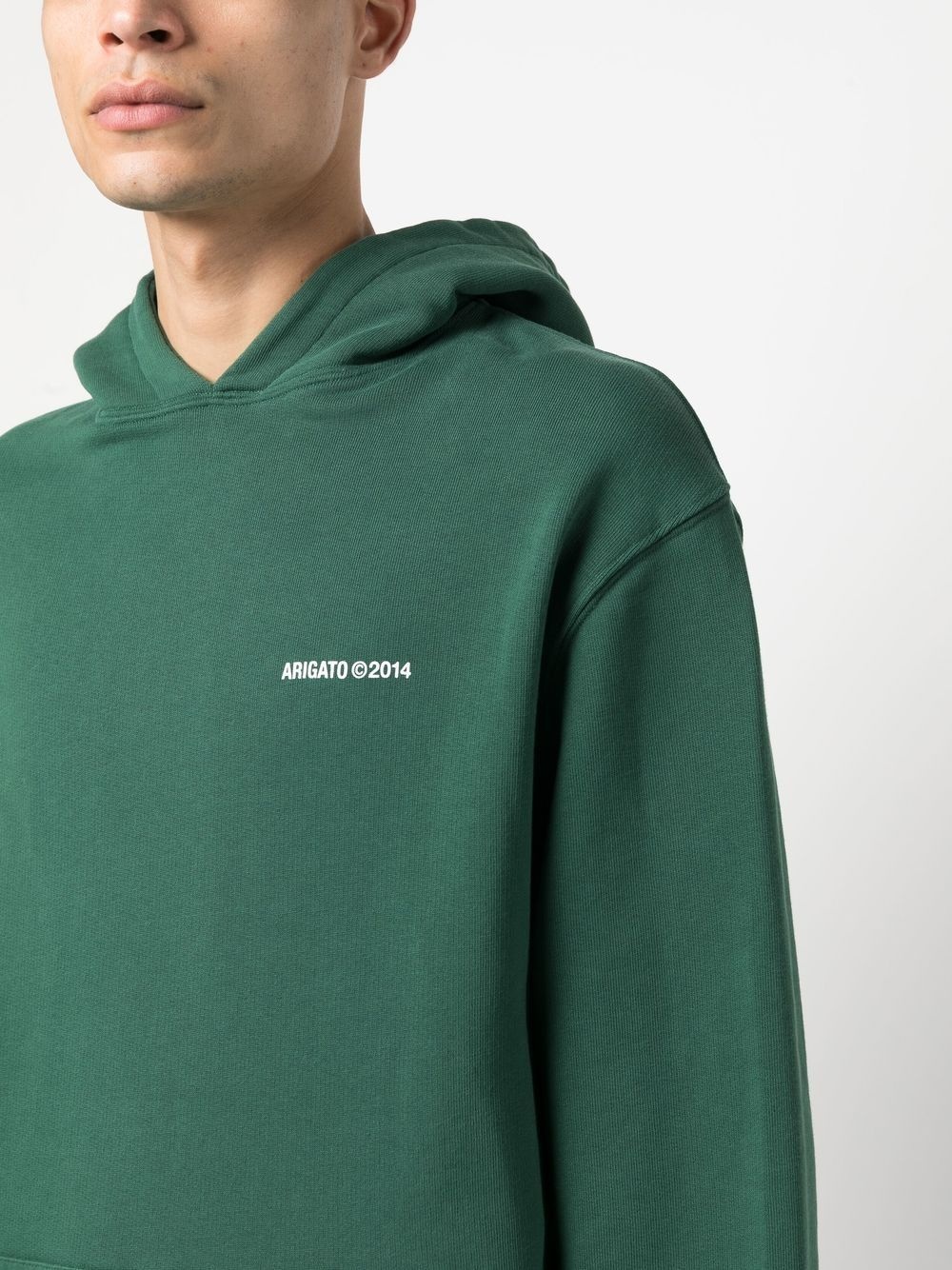 logo-print organic cotton hoodie - 5