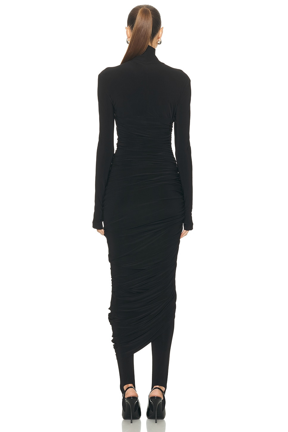 Long Sleeve Turtleneck Strapless Diana Gown - 4