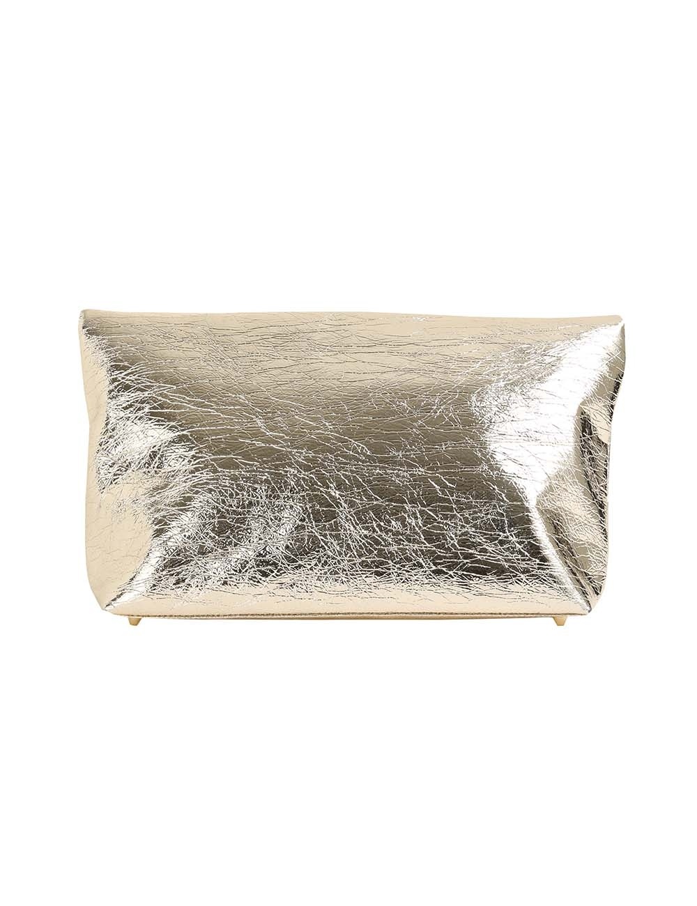 METALLIC FOLD OVER CLUTCH - 4