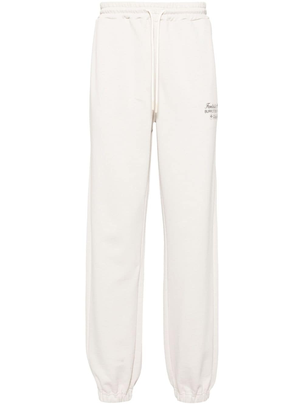 printed cotton track pants - 1