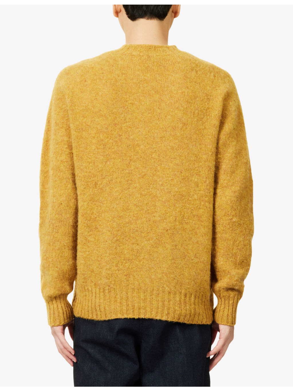 Shetland Crew Neck Wool Knitted Jumper - 4